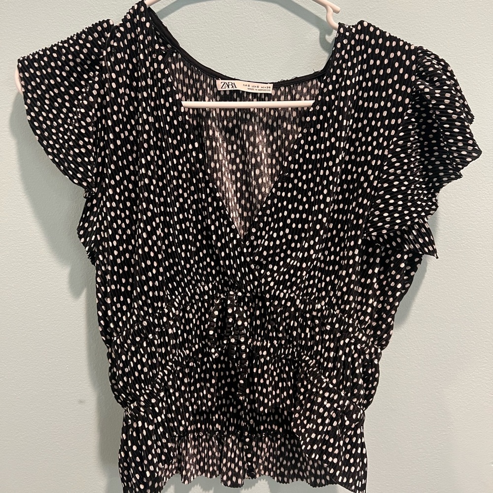 Zara Plisse Top